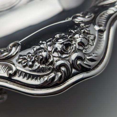 Circa 1895 American Antique Sterling Silver Stem Dish 215g Gorham